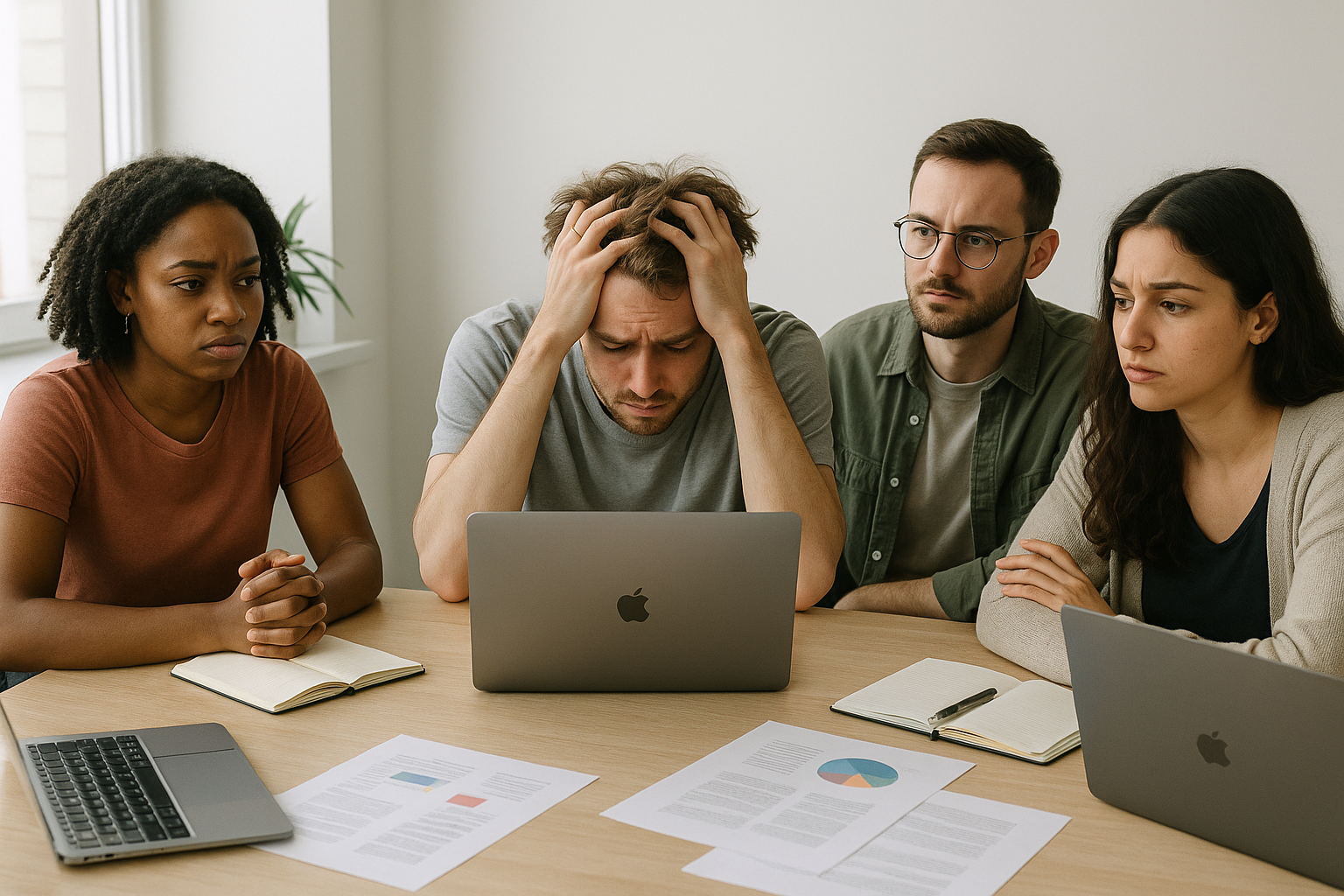 Warum so viel scheitern - Gruppe am Tisch