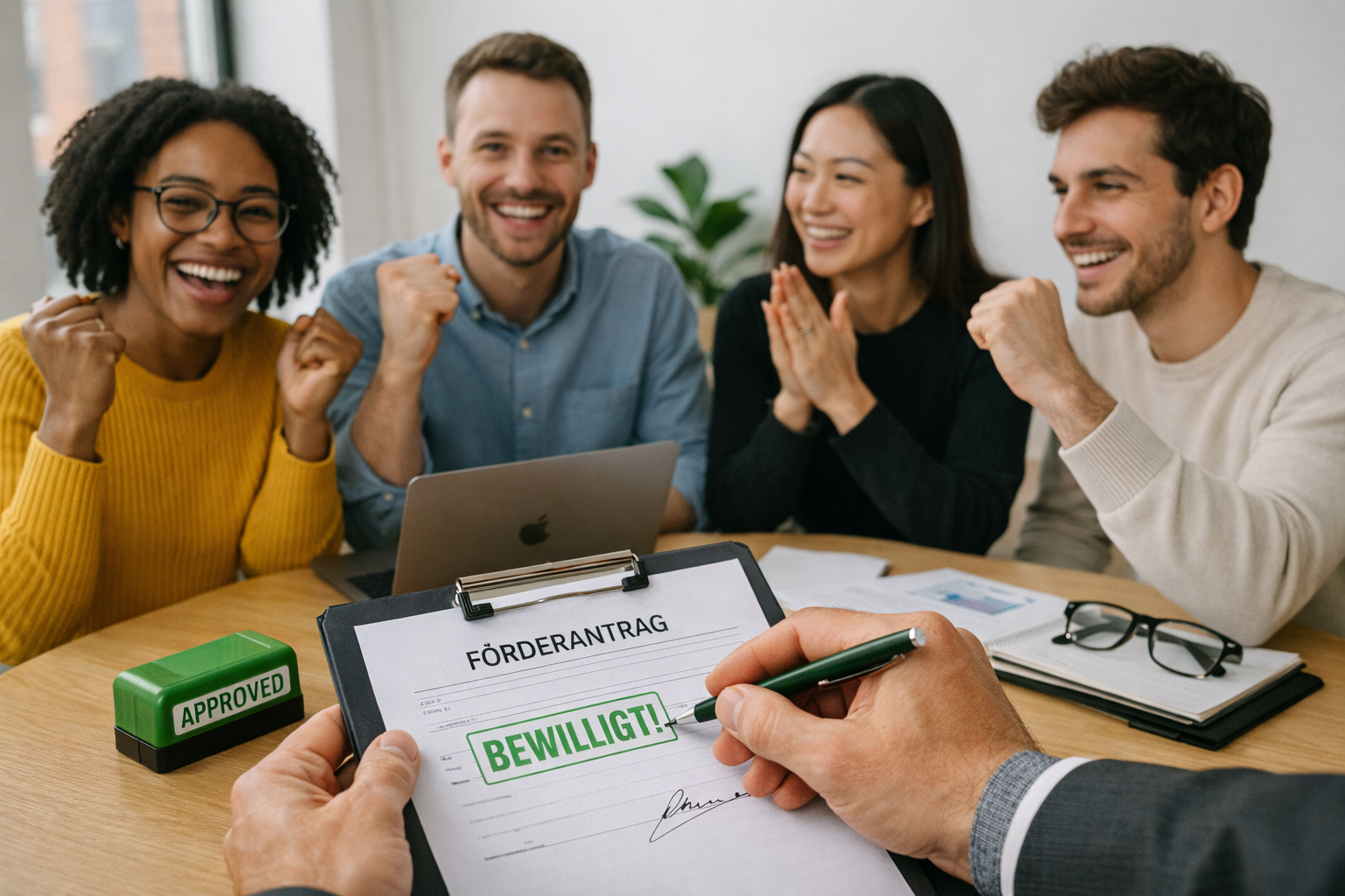 Förderantrag bewilligt nach Fragen