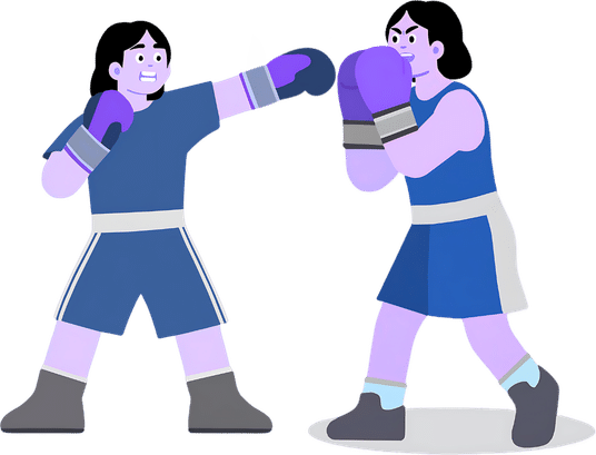 Boxer beim Sparring Beispiel