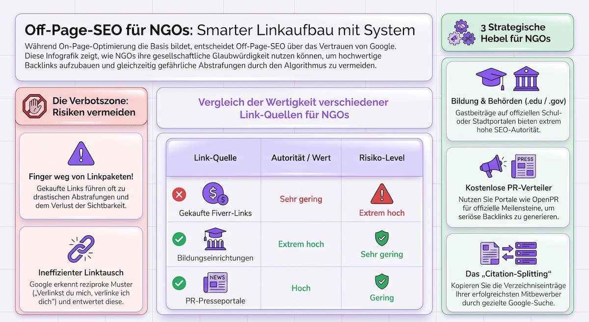 Linkaufbau OffPage SEO für Non-Profits