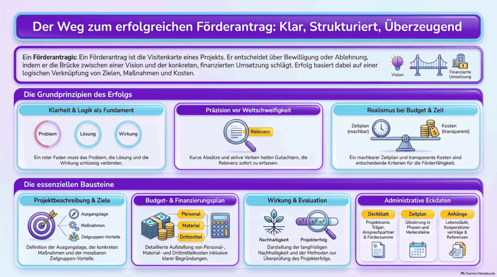 Infografik Leitfaden Förderantrag